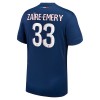 Maillot de Supporter Paris Saint-Germain Zaire Emery 33 Domicile 2024-25 Pour Homme